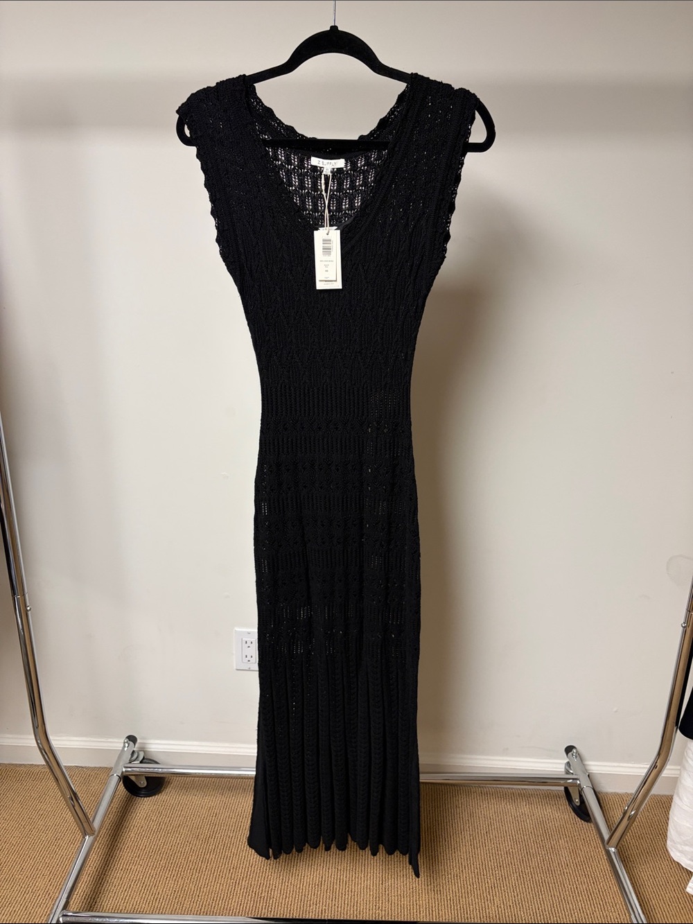 Z supply Marsella crochet midi dress black